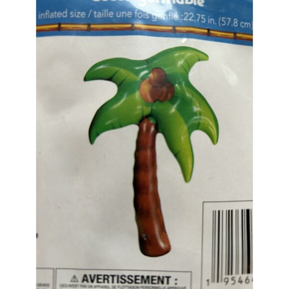 Inflatable Pineapple Palm Tree Luau Party Decor Table Decoration NEW SEALED - Picture 3 of 9